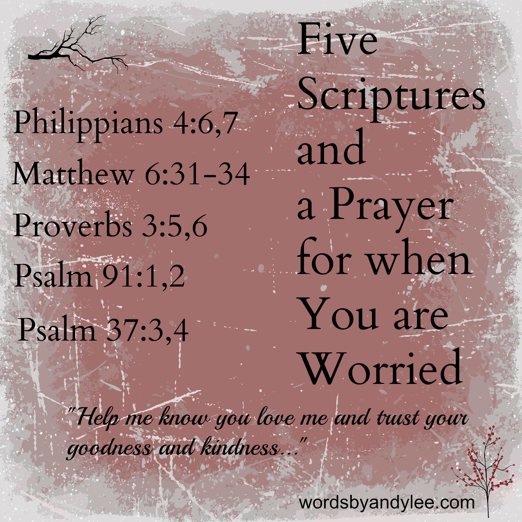 5 Scriptures for Worry