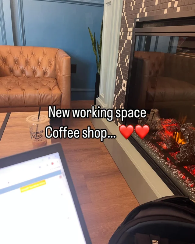 I found my new writing space! Loving @summermooncoffee #newmove #inbetween #writing #working #coffee #greenvillesc