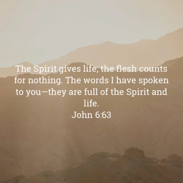The flesh counts for nothing! Come unpack this with me today on #faithfriday
